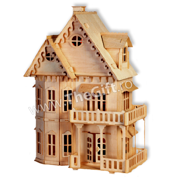 Puzzle 3D lemn Casa in stil Gothic